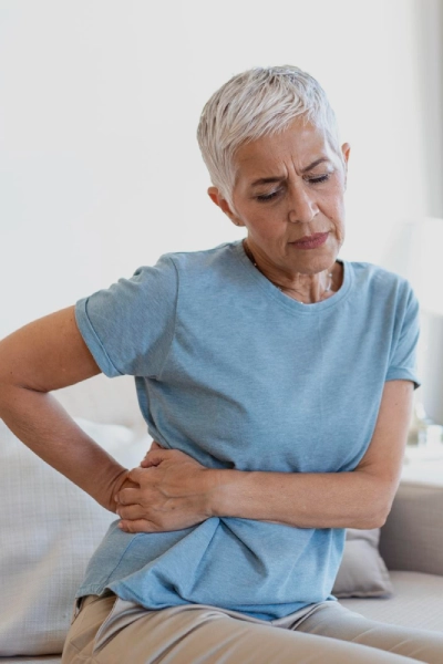 back pain old person